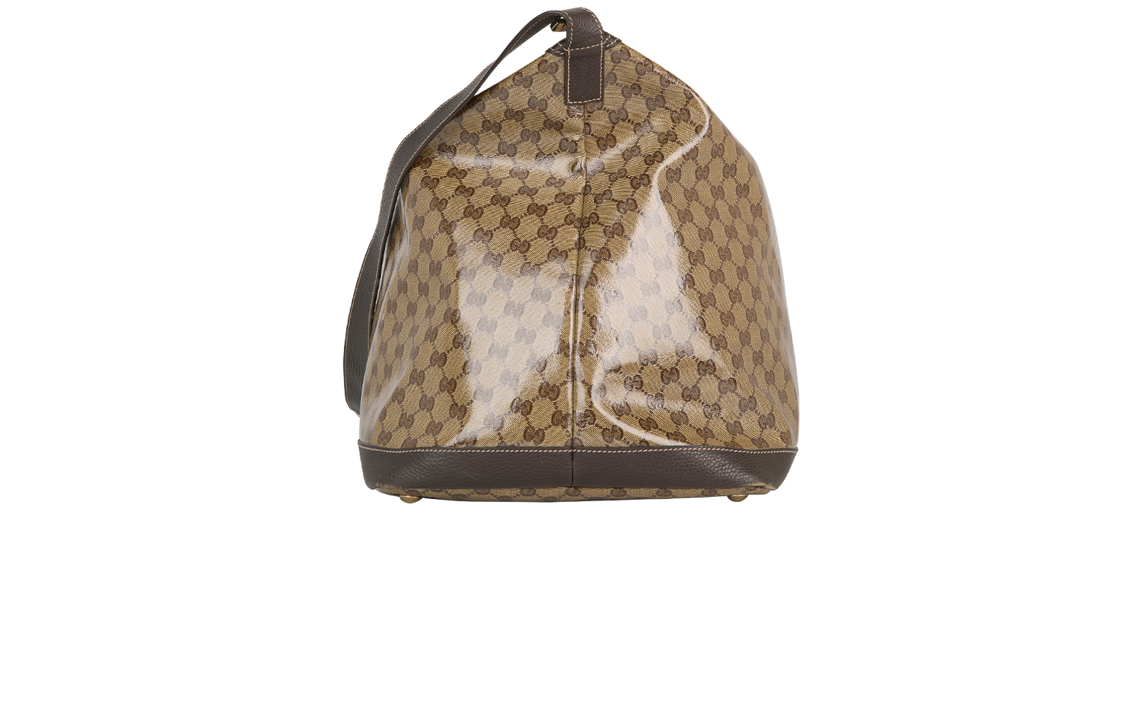 XL Guccissima Luggage Duffle Bag, &pound;550, Handbags, Brown, Coated Canvas, Side view